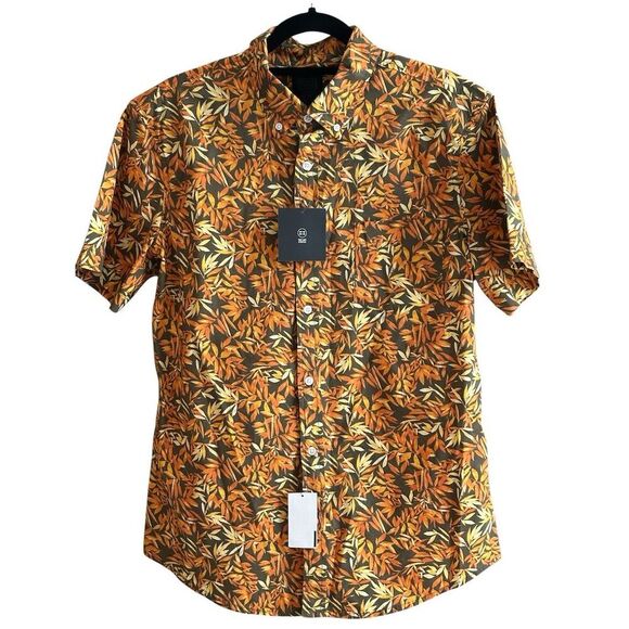 14th & Union Men's Trim-Fit Graphic Print Short Sleeve Shirt L Multicolor - Picture 1 of 8
